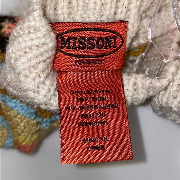 Missoni girls knit gloves M L 8 10 gold shimmer - Picture 3 of 3